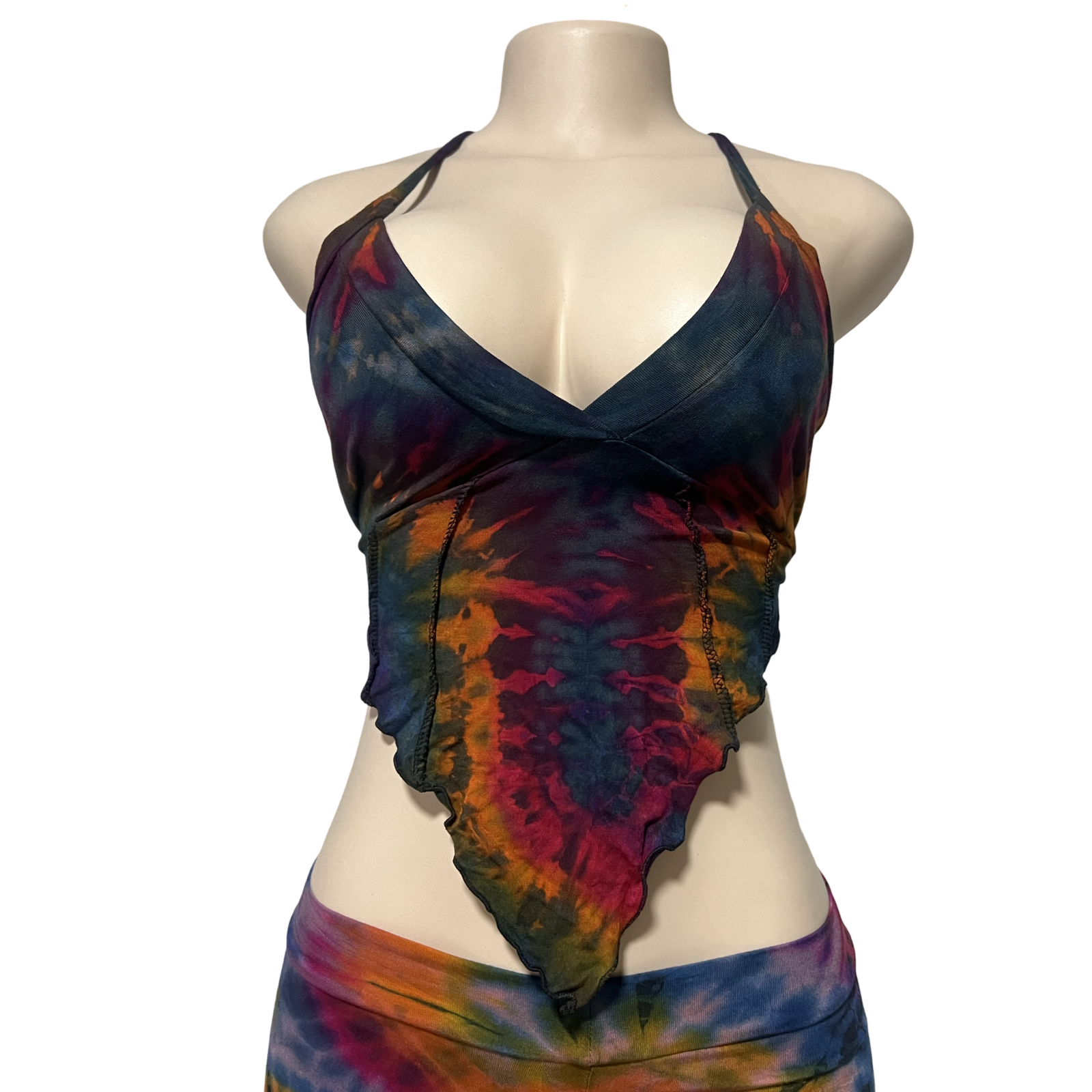 Tops - Tie Dye Deep V / Gray