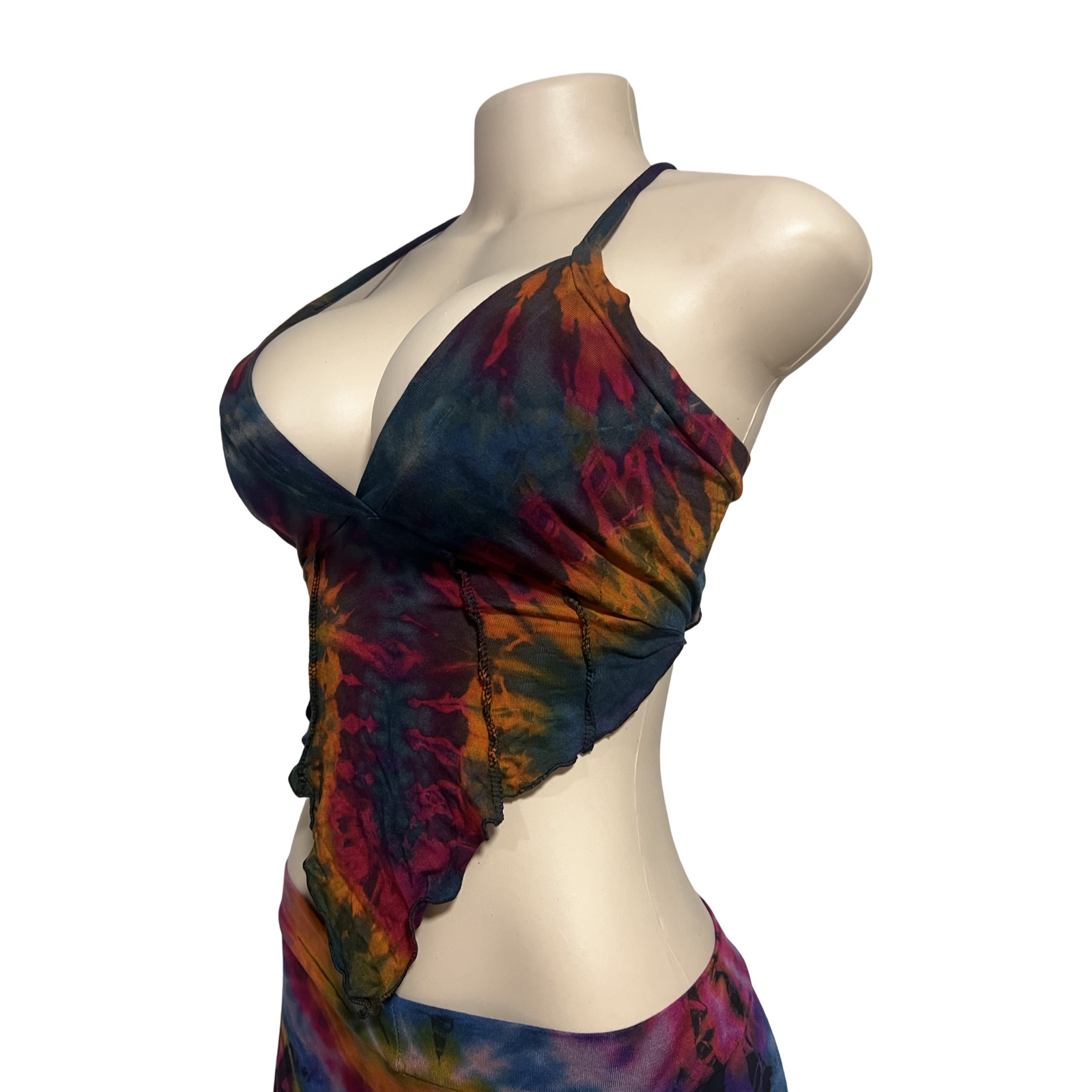 Tops - Tie Dye Deep V / Gray