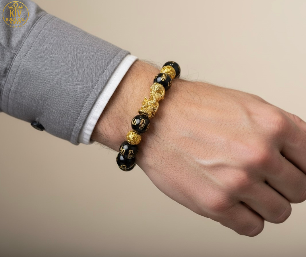 Feng Shui Black Obsidian Wealth Bracelet.