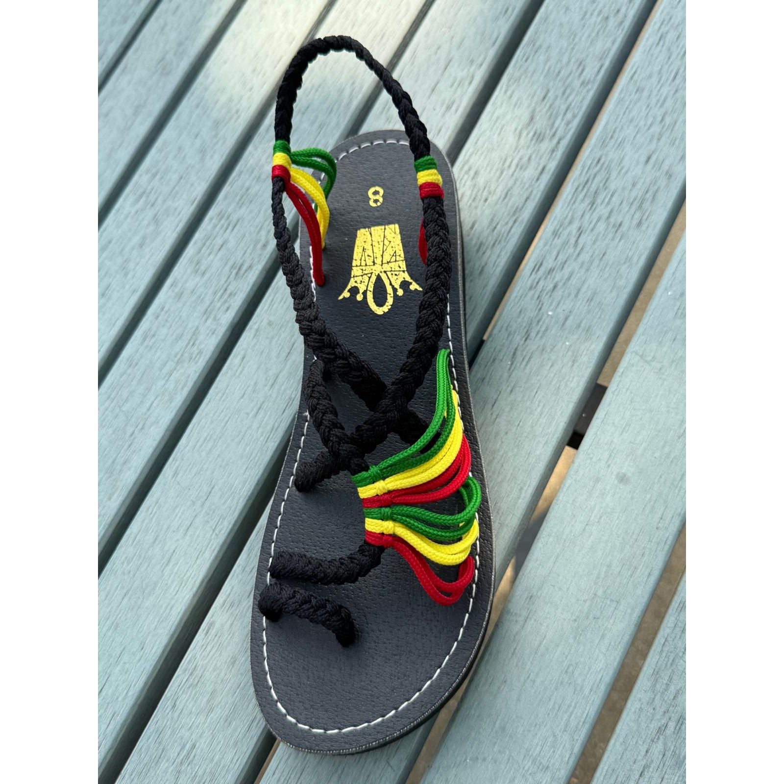 Shoes - Braided Sandals Rasta w/Heels (1.5 inches)