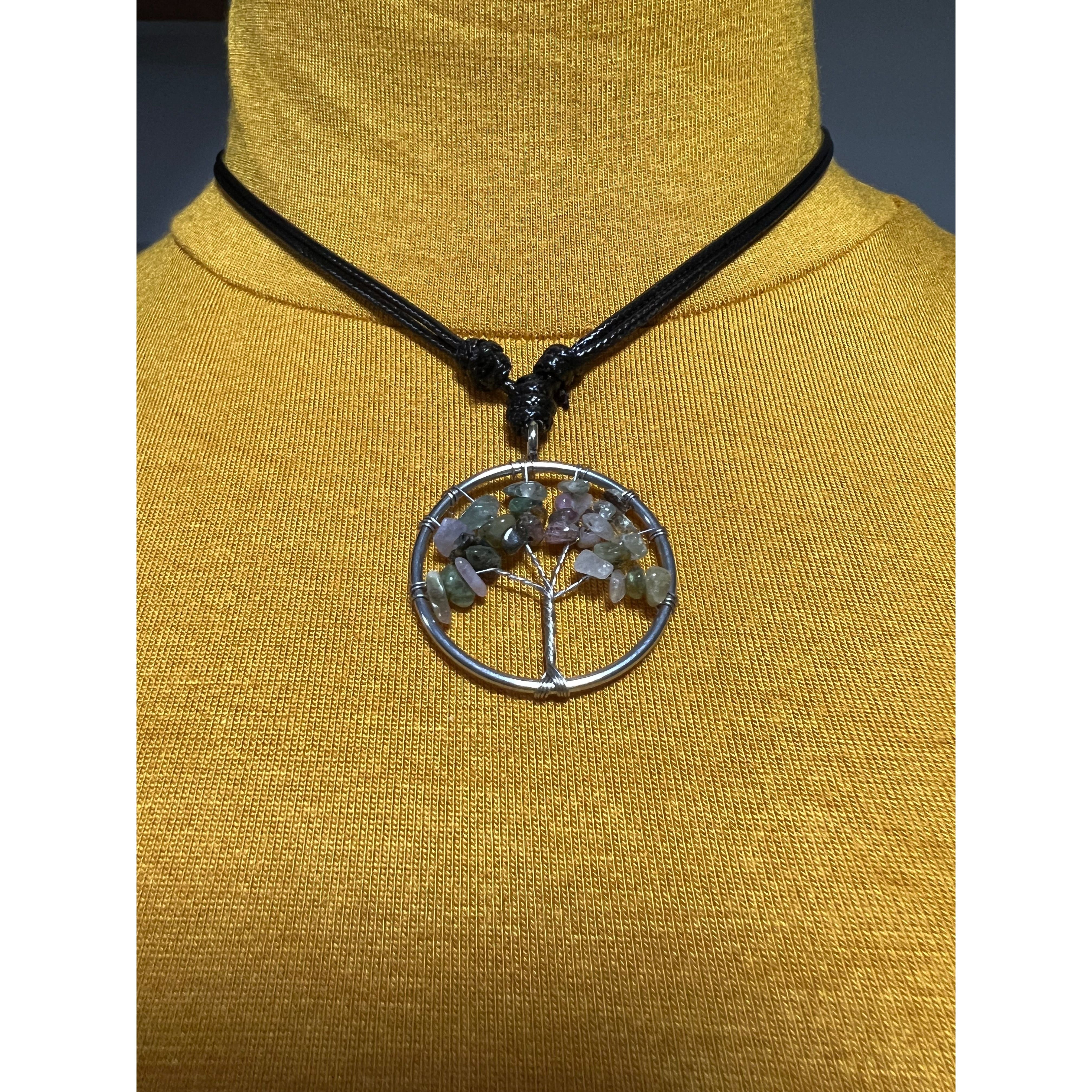 Chakra Crystals Tree Of Life Necklaces.