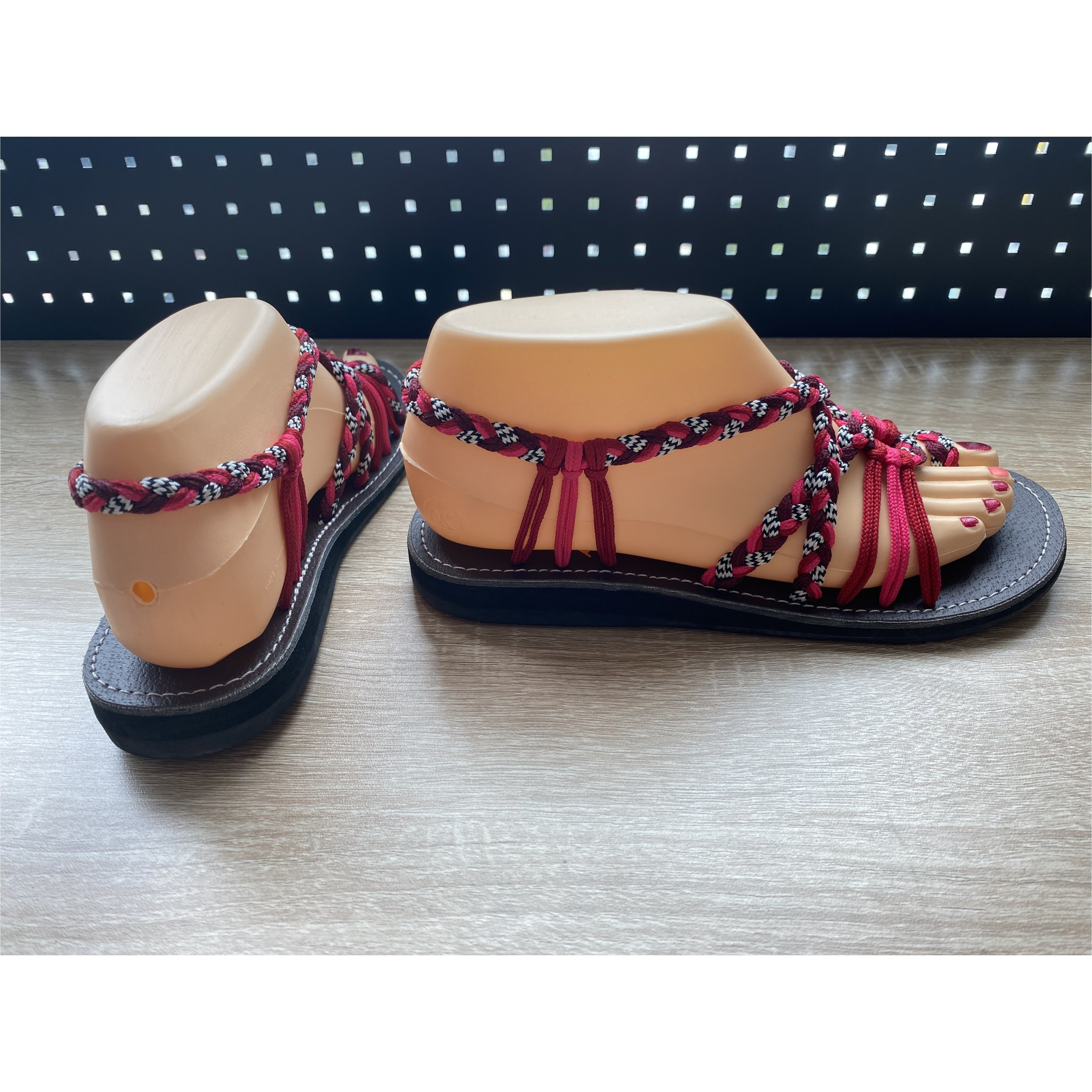 Shoes - Braided Sandal RED/PINK