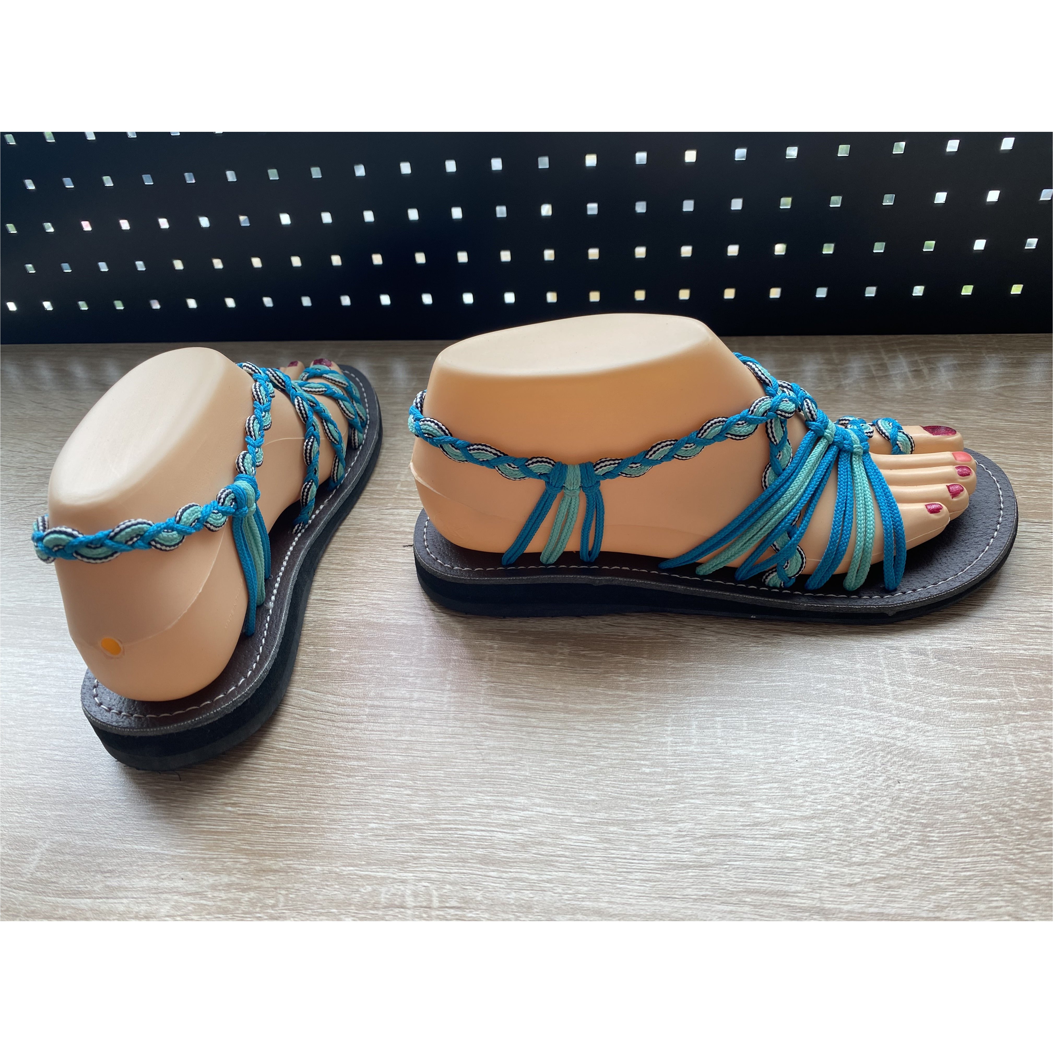 Shoes - Braided Sandal BLUE/TEAL