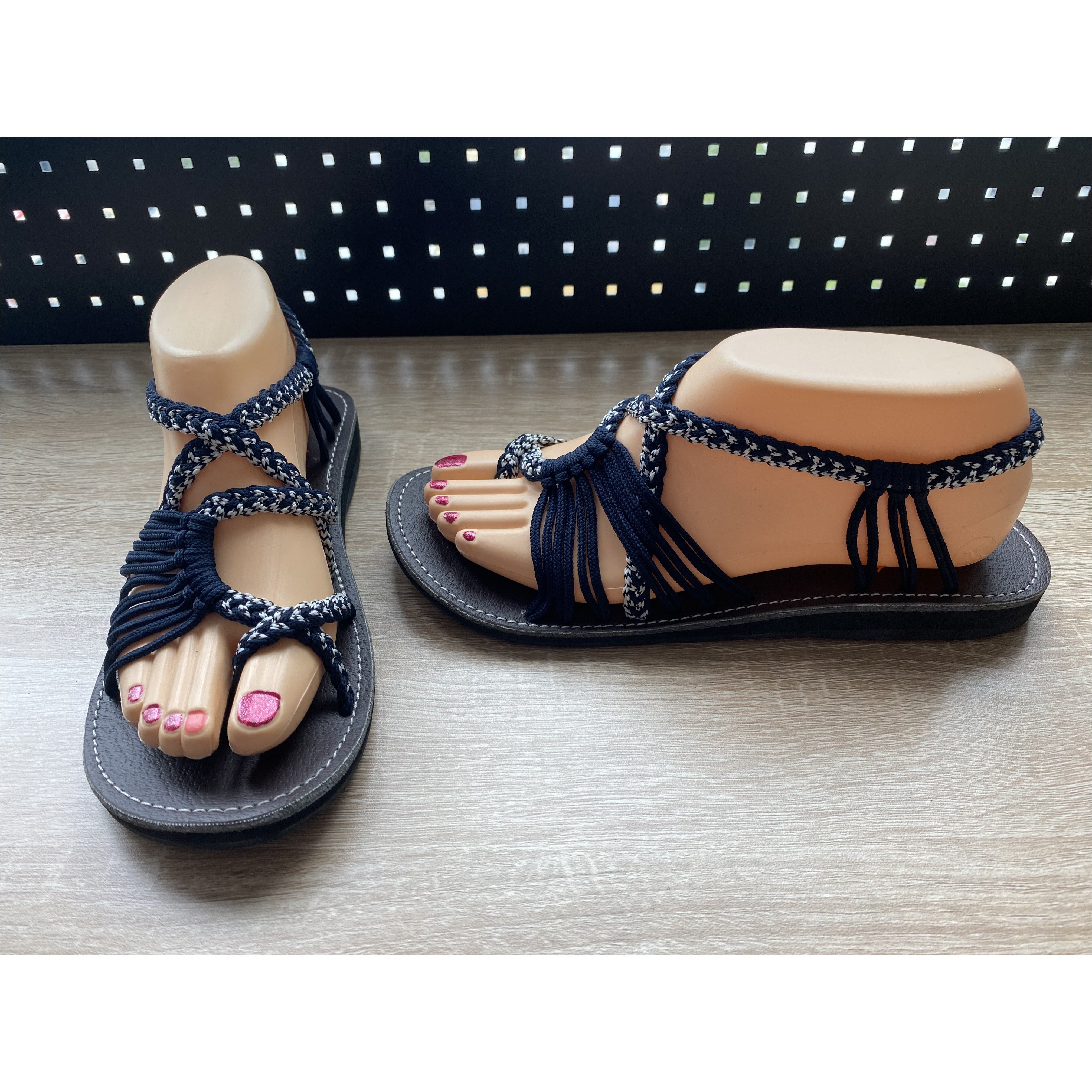 Shoes - Braided Sandal BLU/W