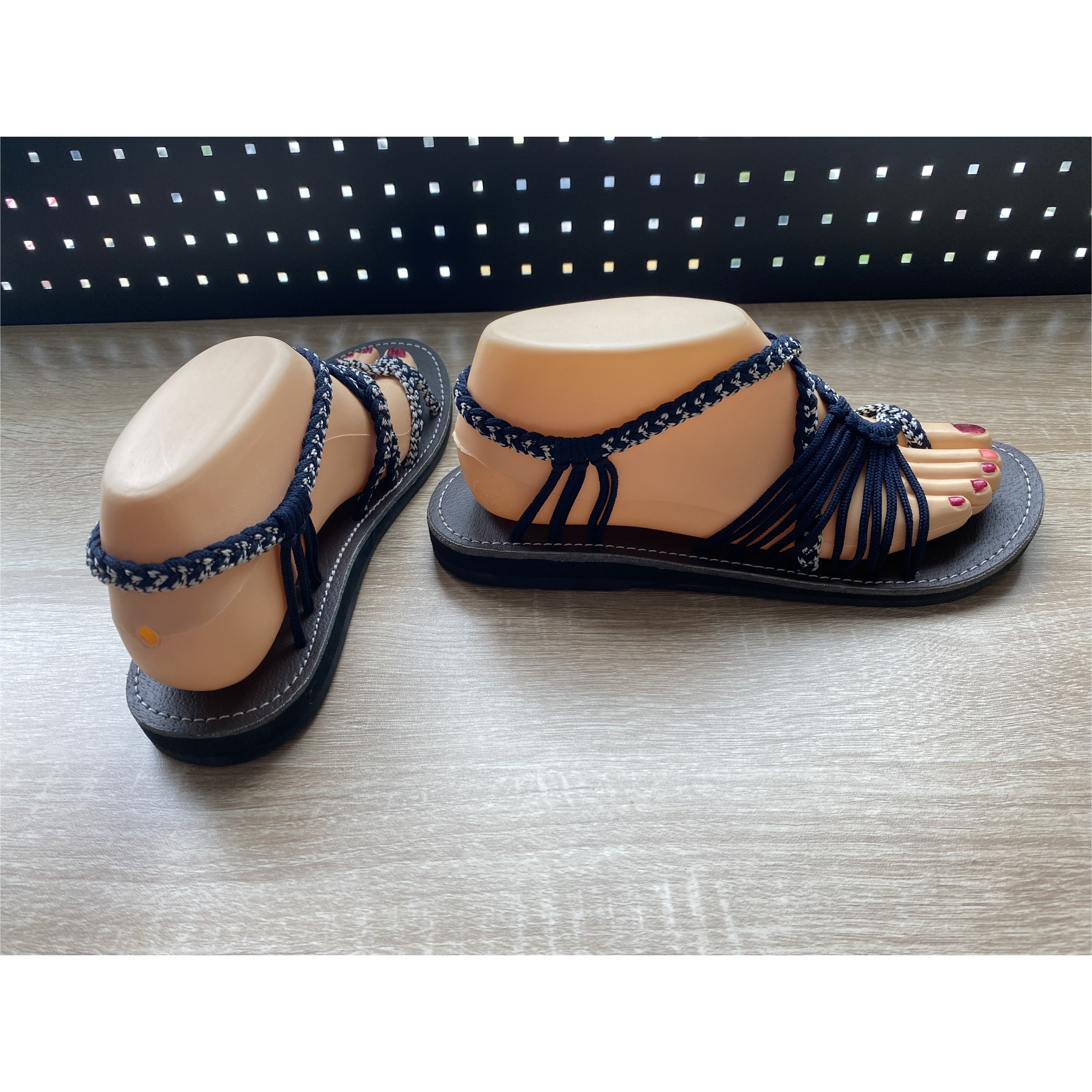 Shoes - Braided Sandal BLU/W
