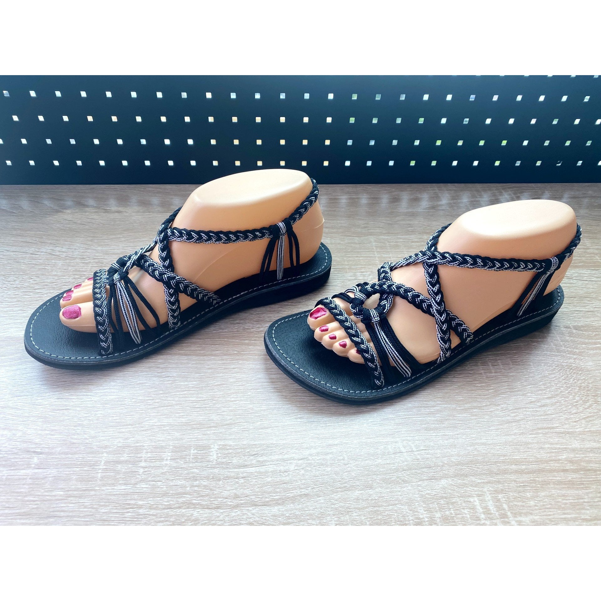 Shoes - Braided Sandals BW