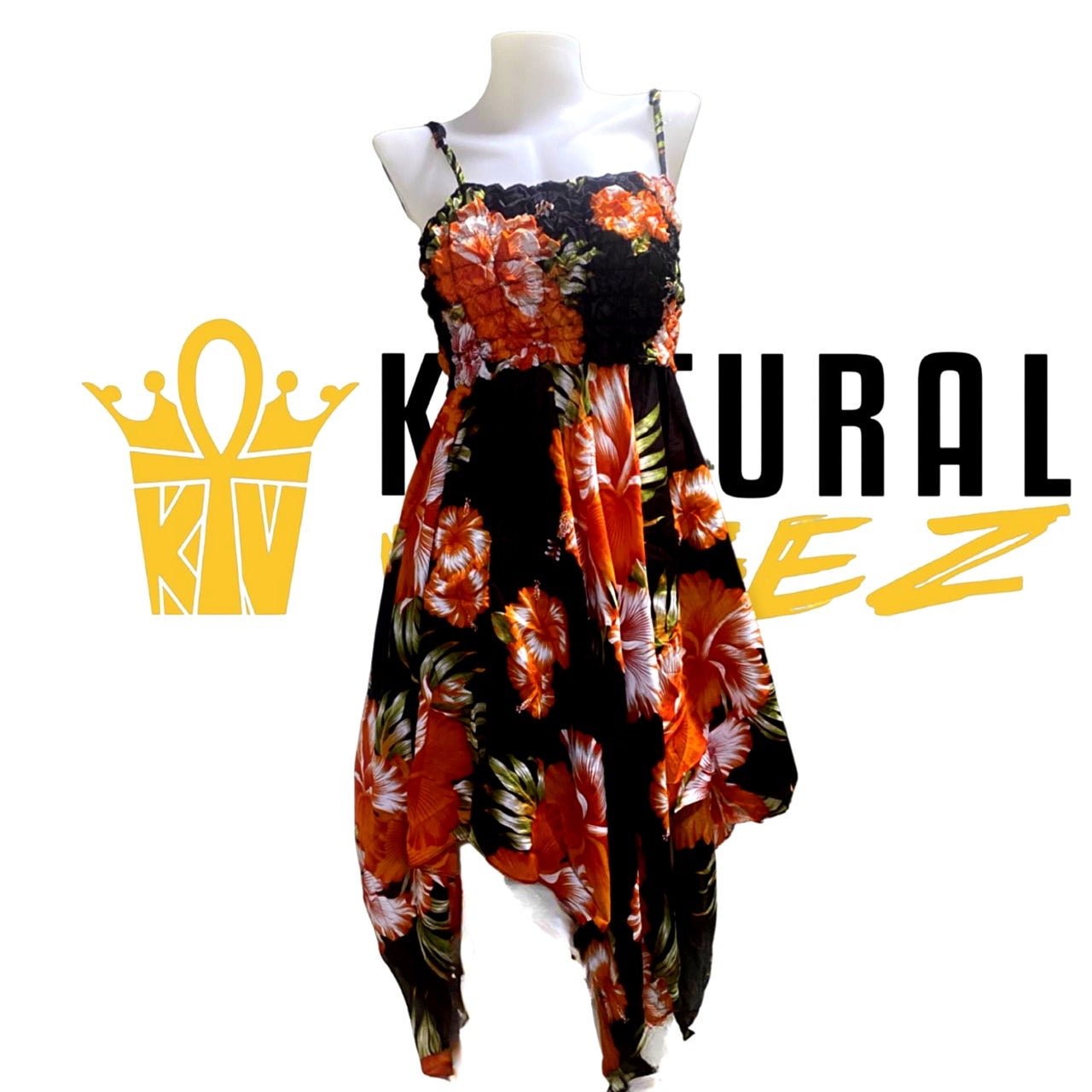 Dress - Thai Floral Dress Variety Black